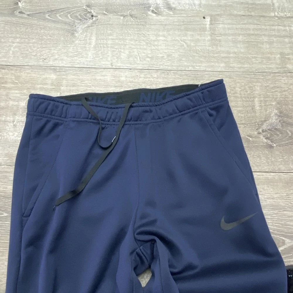 Nike Pants Mens Medium 30 Inseam Blue Therma-FIT Fleece Sweatpants Athletic‎